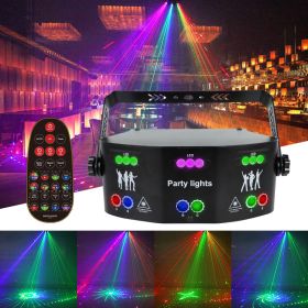 Multicolored Lights KTV Atmosphere Lights Rotating Voice (Option: 15eyes with remote control)