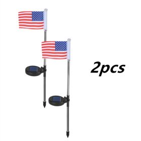 Garden Decoration Solar Flag Light (Option: American flag-2PCS)