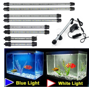 Aquarium-box floodlight highlights aquatic lantern diving festival waterproof and landscaping LED aquarium lamp fill light (Option: White light-48cm)