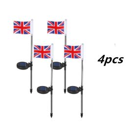 Garden Decoration Solar Flag Light (Option: British flag-4PCS)