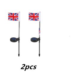 Garden Decoration Solar Flag Light (Option: British flag-2PCS)