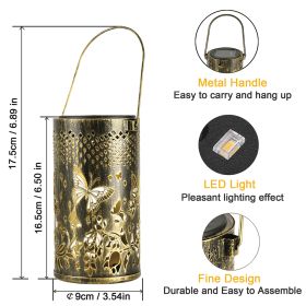 Outdoor Pluggable Or Hanging Iron Solar Butterfly Projector Lamp (Option: Butterfly)