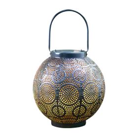 New Solar Outdoor Courtyard Hollow Decorative Iron Portable Lamp (Option: JYL3360)