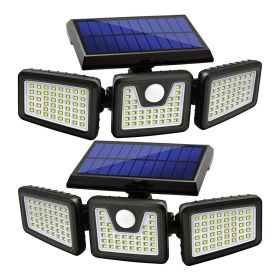 2 Pack Solar Lights Outdoor 128 LED 800LM Cordless LED Solar Motion Sensor Lights IP65 Waterproof Security LED Flood Light (Option: LED Solar Motion Sensor Lights)