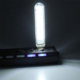 LED Light Mobile Power Dormitory Light Portable Double-sided Light (Option: Warm white light-1PCS-USB)