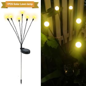 Simulation Firefly Solar Light Outdoor Garden Decoration Lawn Landscape Lamp Xmas Decor Solar LED Lights Outdoor Garden Lights (Option: 6solar-Warm light-1PCS)