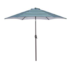 Outdoor Patio 8.6-Feet Market Table Umbrella with Push Button Tilt and Crank[Umbrella Base is not Included] (Color: Blue)