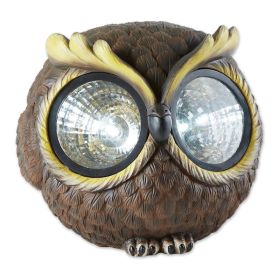 Outdoor Decor Backyard Garden Lawn Solar Garden Light (Color: Brown, Shape: Owl 7.5In)