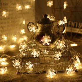 Led Christmas Holiday Decorative Lights Santa Claus Snowman Lights String Usb Lights (Pattern: snoeflake, size: 6M4L)