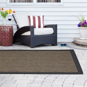 [Only support Drop Shipping Buyer] Dover Textured Chevron Indoor/Outdoor Rug (Color: As pic)