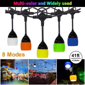 41FT LED Outdoor Fairy String Light Hanging Bulb Waterproof Garden Decor Plug in (Condition: New)