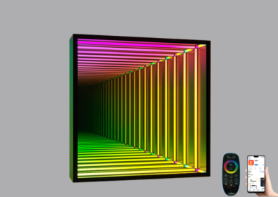 Modern Creative Abyss Melaleuca Mirror Colorful Wall Lamp Octagon (Option: E-EU-50cm)