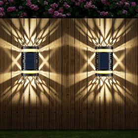 Practical Garden Outdoor Waterproof Solar Wall Light (Option: Warm light-1PCS)