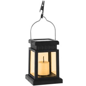 Solar Outdoor Waterproof Candle Light (Option: Black-1PCS)